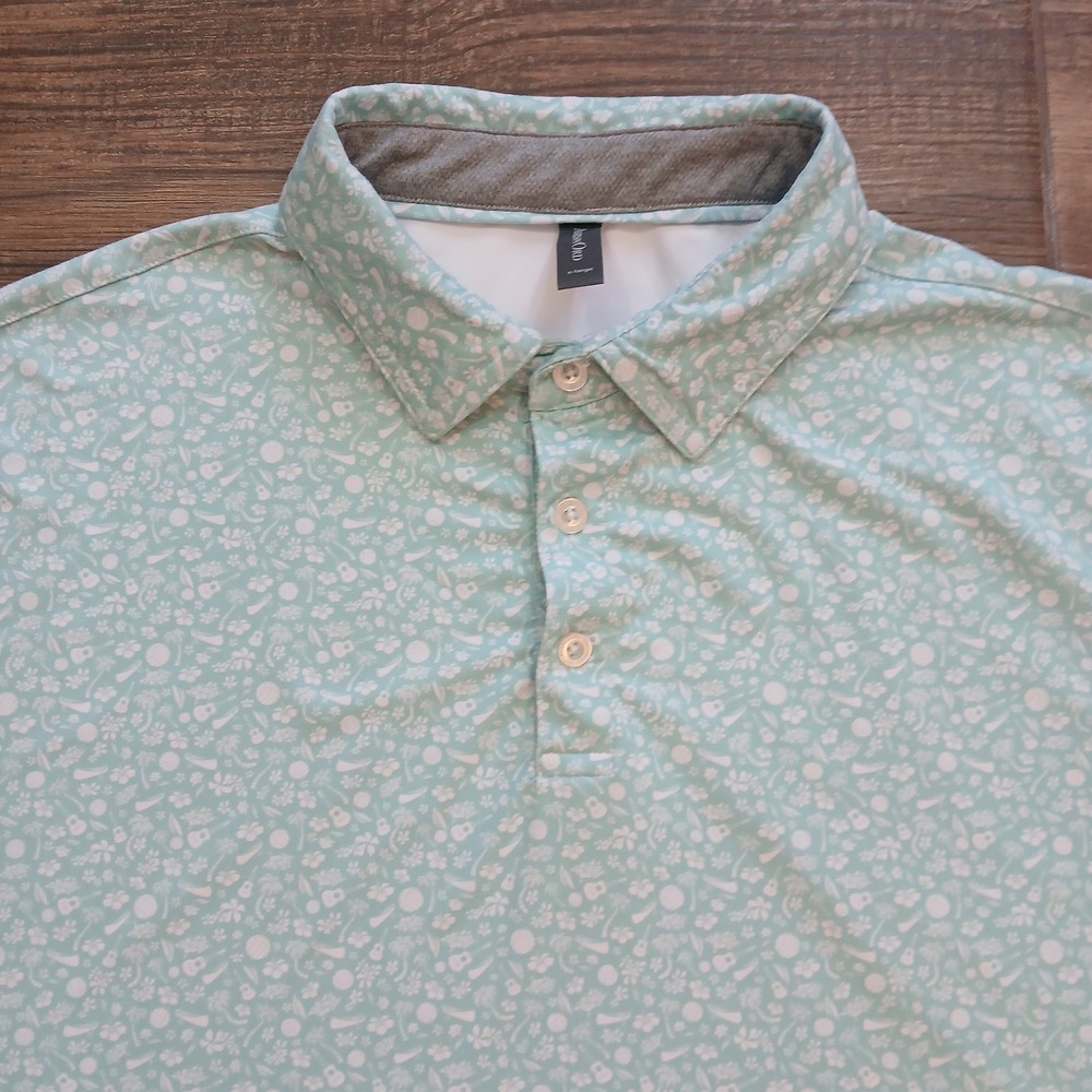 Anderson Ord Polo Mens Extra LargeFloral AOP Golf Performance‎ Stretch Flex
